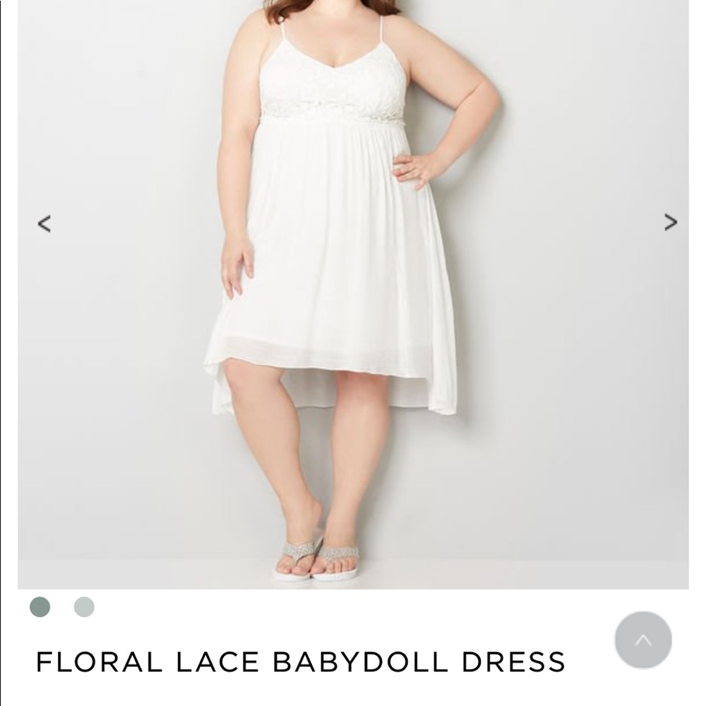 White floral lace dress
